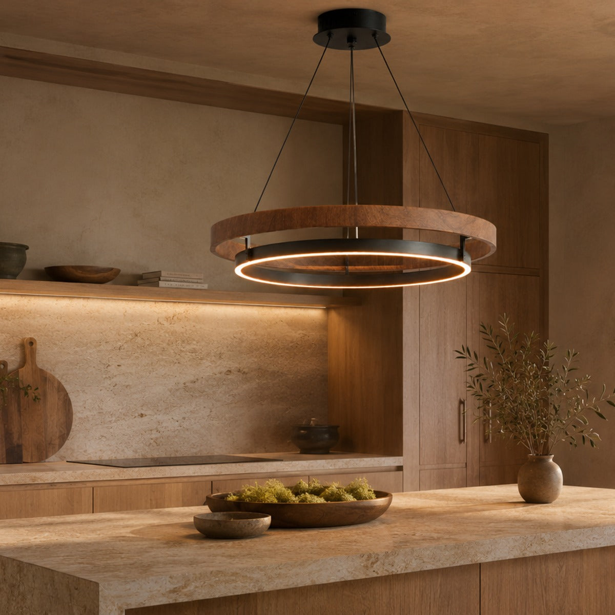 Wood Grain Ring Pendant Luno