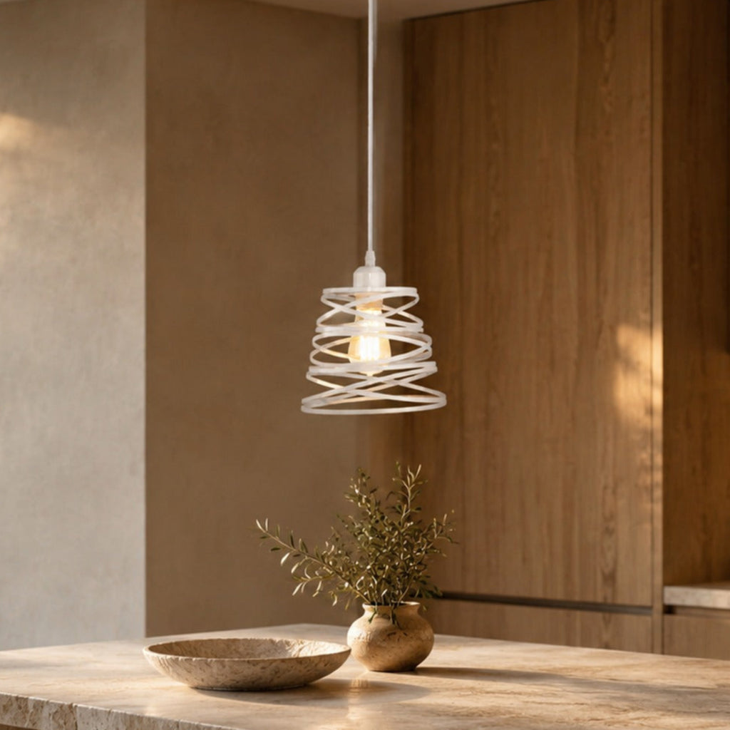Spiral Metal Pendant Light Vela