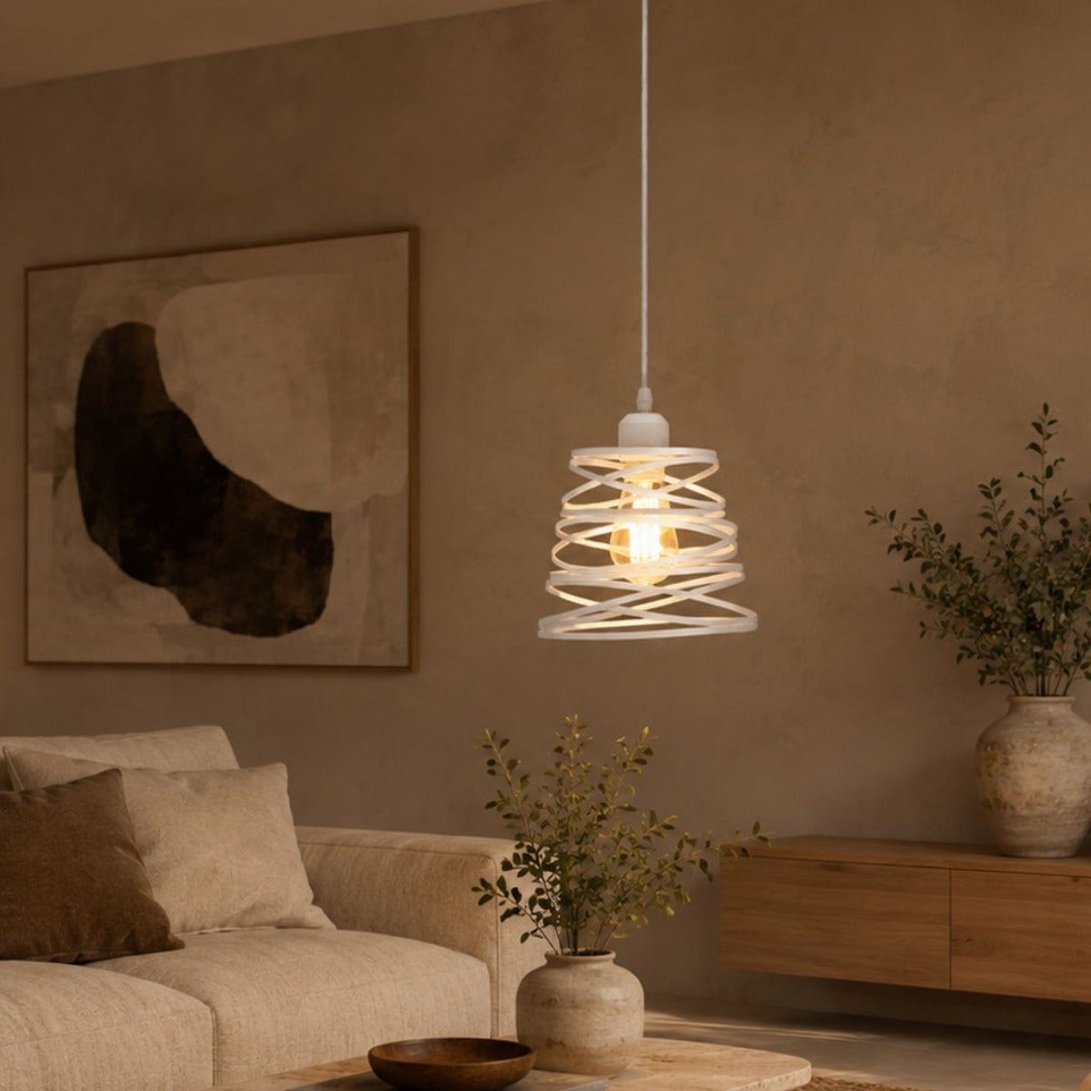 Spiral Metal Pendant Light Vela