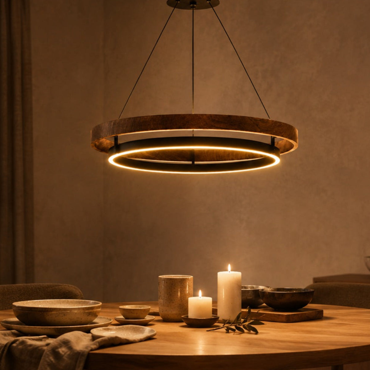 Wood Grain Ring Pendant Luno