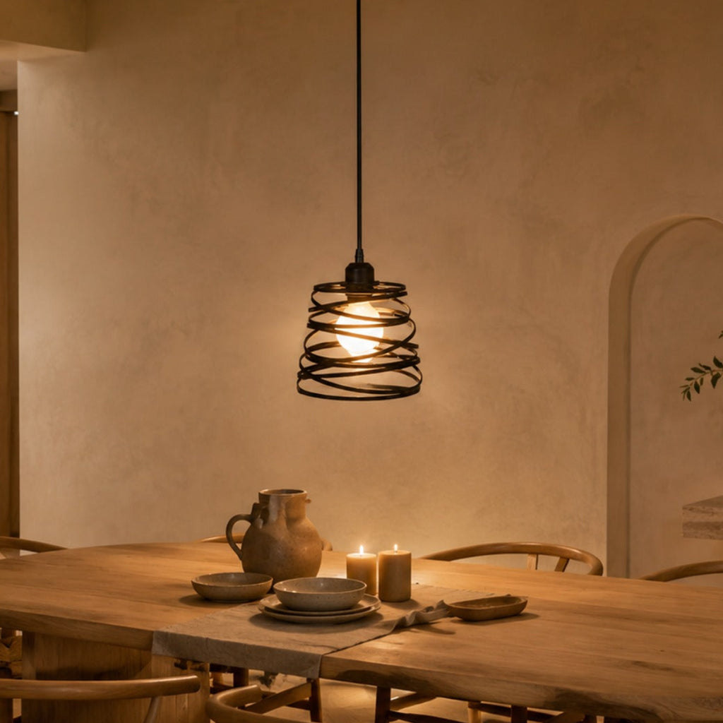 Spiral Metal Pendant Light Vela