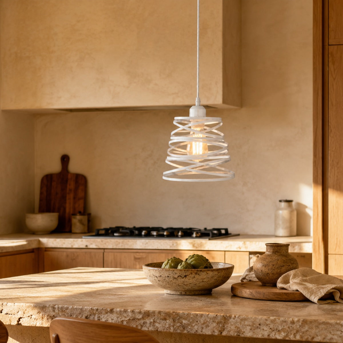 Spiral Metal Pendant Light Vela