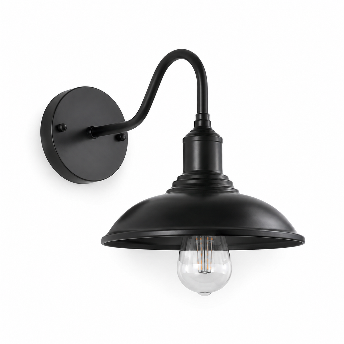Industrial Gooseneck Outdoor Wall Light Torvina