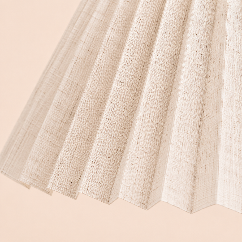 Walnut Pleated Table Lamp Liseron