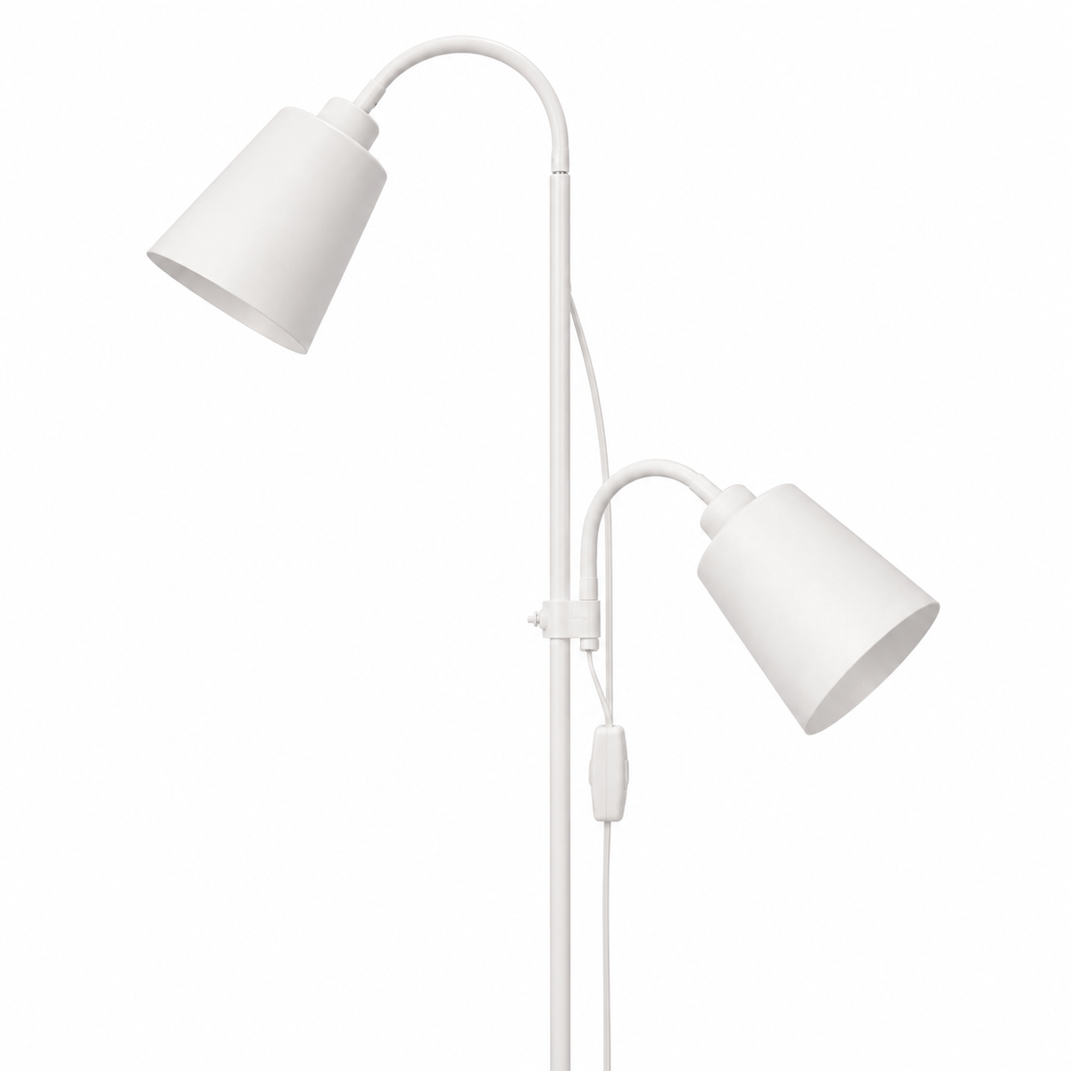 White Double Head Reading Floor Lamp Arlena