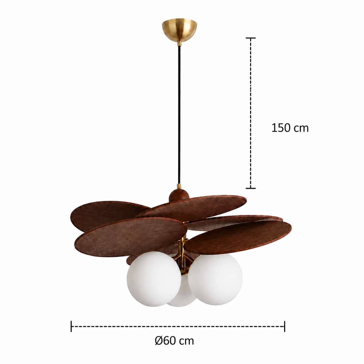 Woven Raffia Petal Pendant Light Calysa