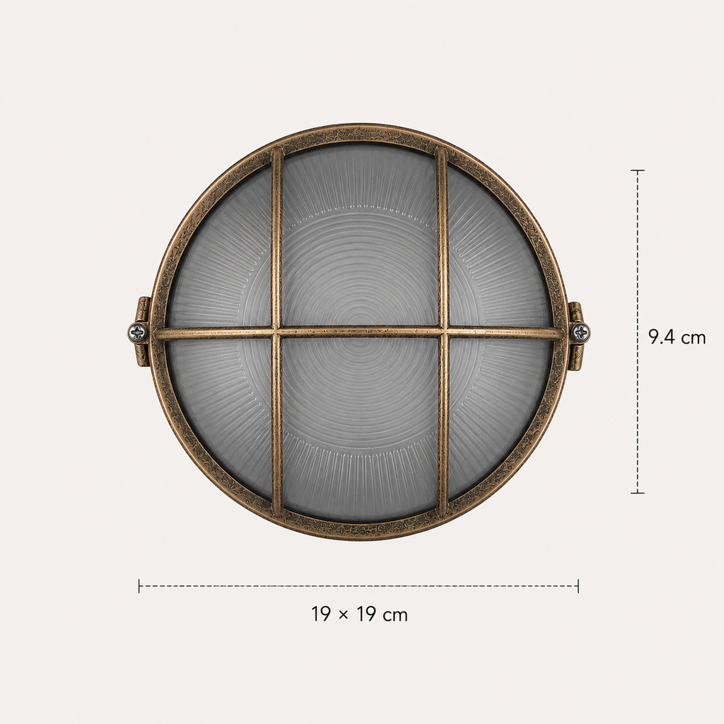 Vintage Cage Bulkhead Outdoor Light Orvena