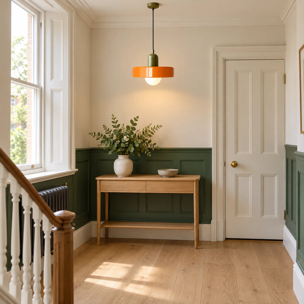 Bauhaus Coloured Glass Pendant Light Orsella