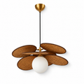 Woven Raffia Petal Pendant Light Calysa