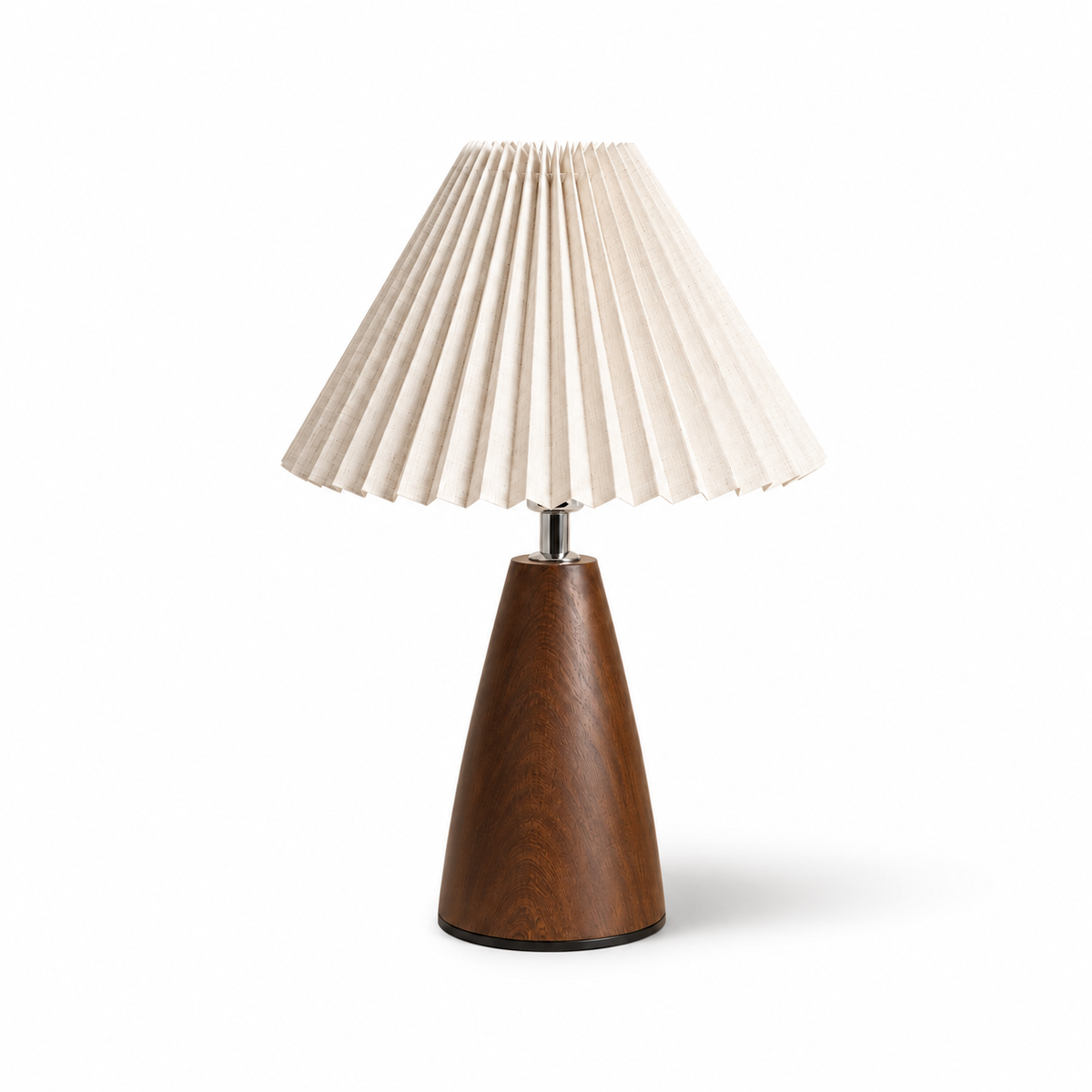 Walnut Pleated Table Lamp Liseron