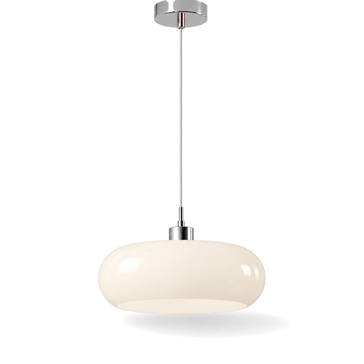 Bauhaus Opal Glass Pendant Light Ambera, Cream
