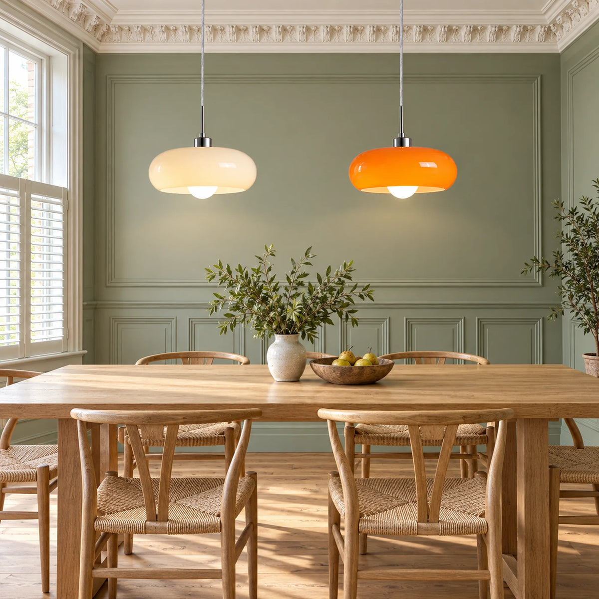 Bauhaus Opal Glass Pendant Light Ambera
