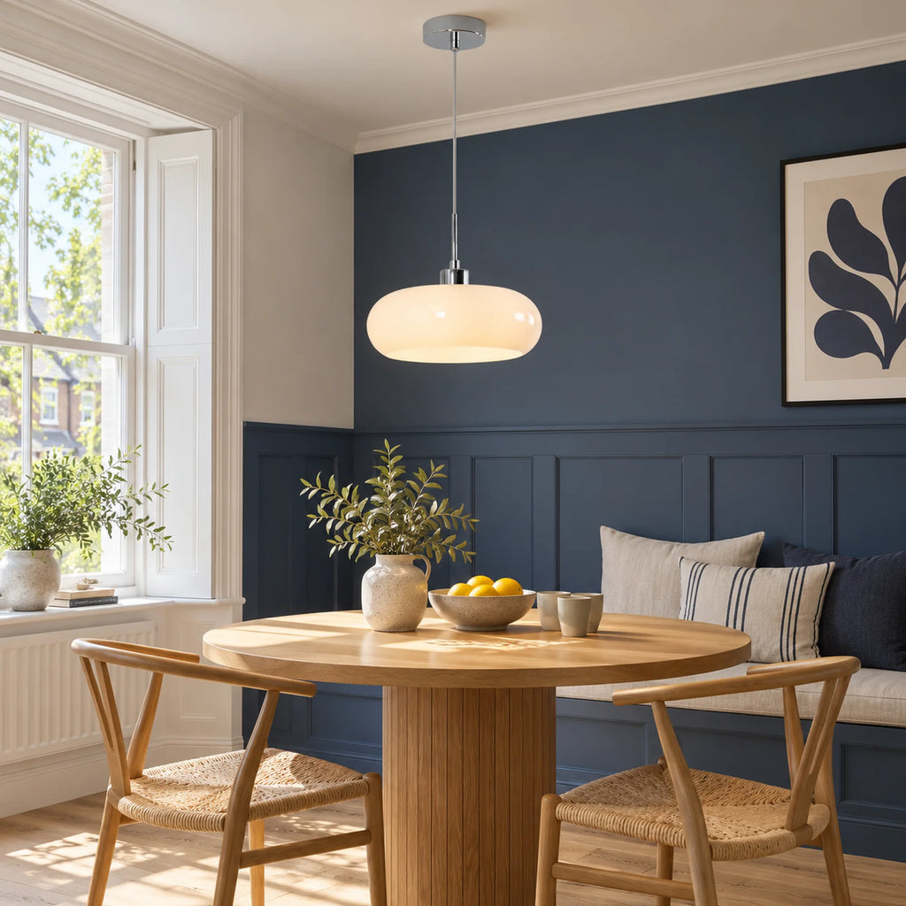 Bauhaus Opal Glass Pendant Light Ambera