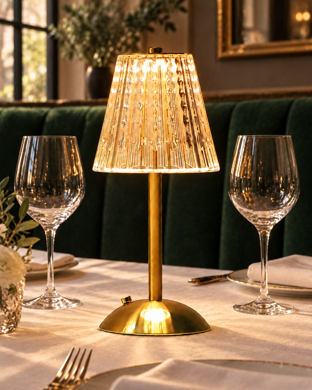 Crystal Cut Shade Table Lamp Orvina