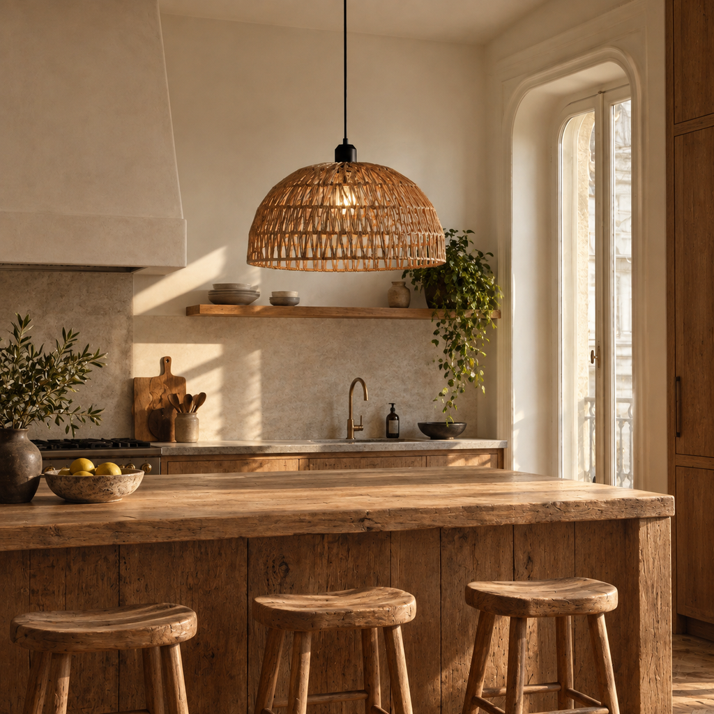 Woven Rope Dome Pendant Light Navelia
