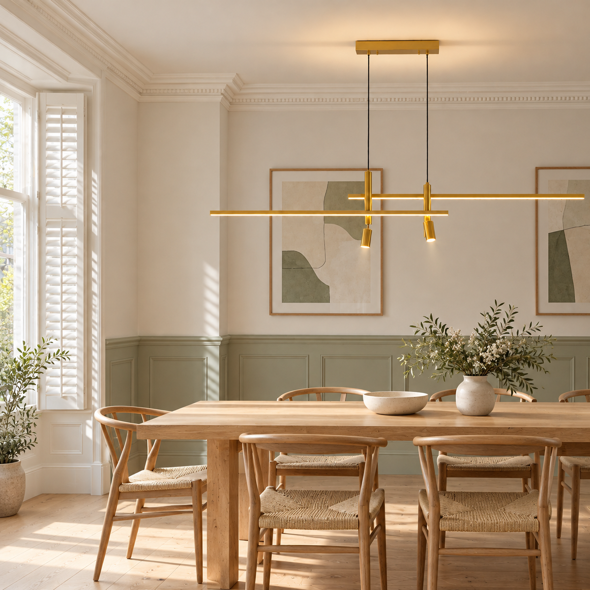Linear LED Dining Pendant Light Lineva