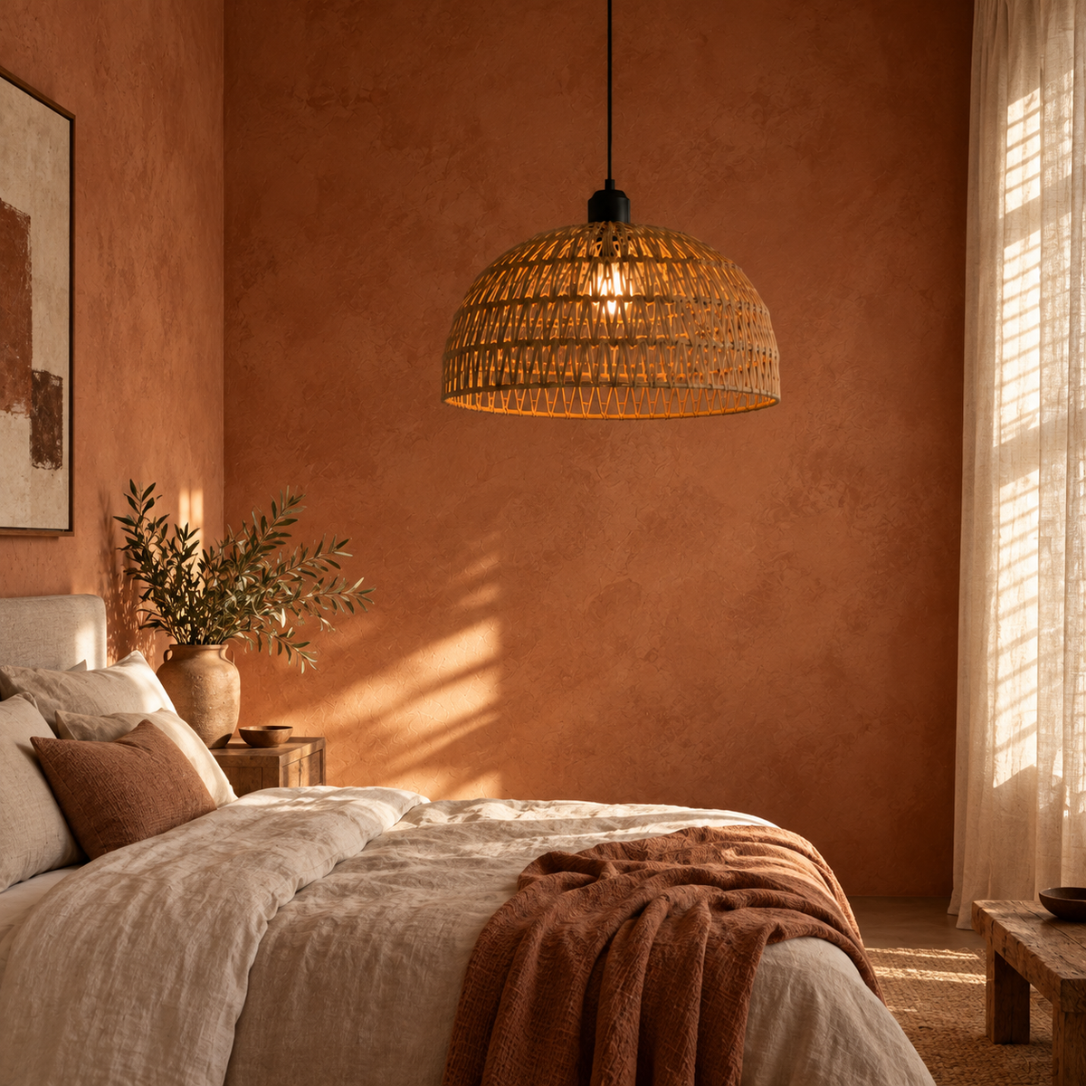 Woven Rope Dome Pendant Light Navelia