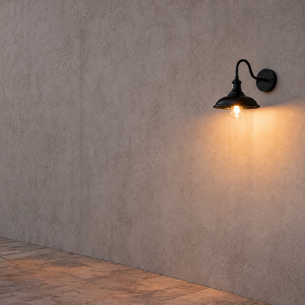 Industrial Gooseneck Outdoor Wall Light Torvina