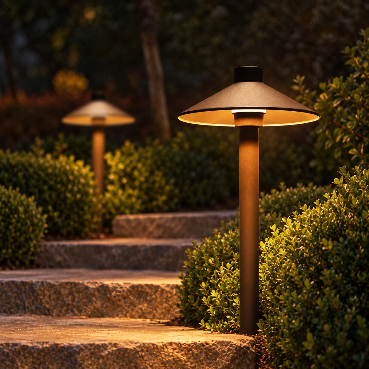 Mushroom Outdoor Path Bollard Light Solvana