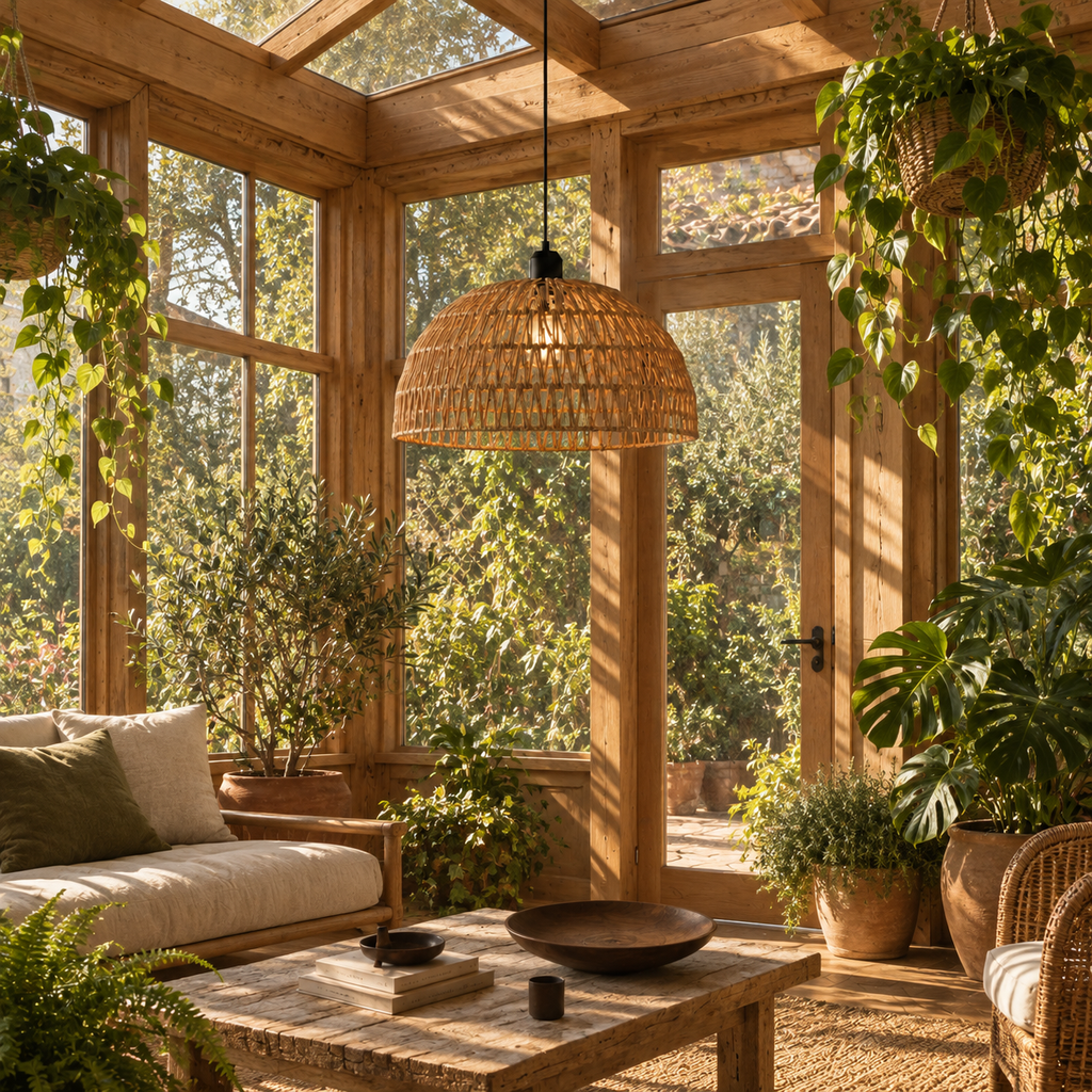Woven Rope Dome Pendant Light Navelia