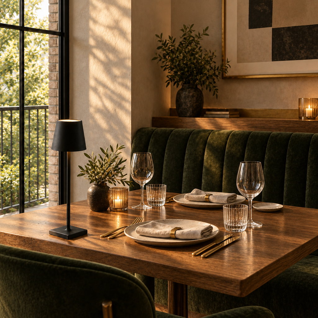 Rechargeable Slim Cone Table Lamp Doriva