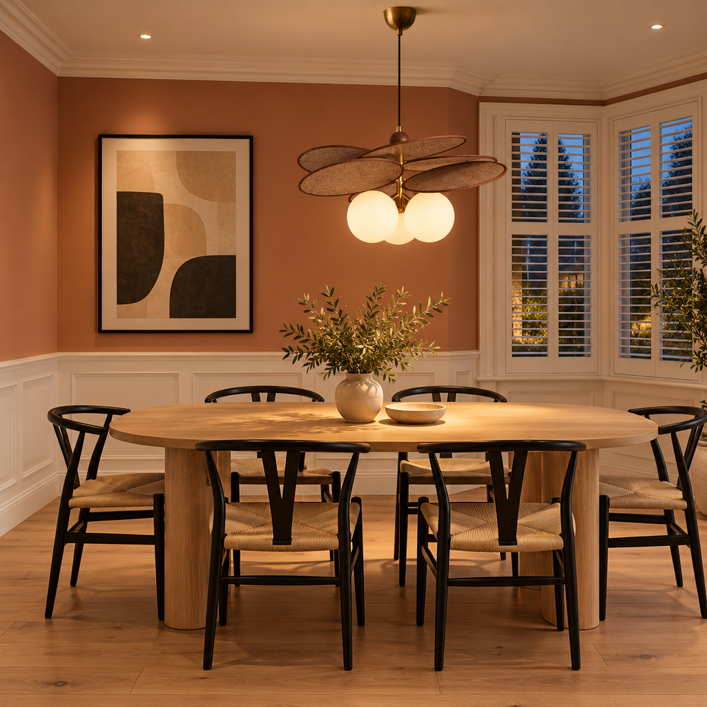 Woven Raffia Petal Pendant Light Calysa