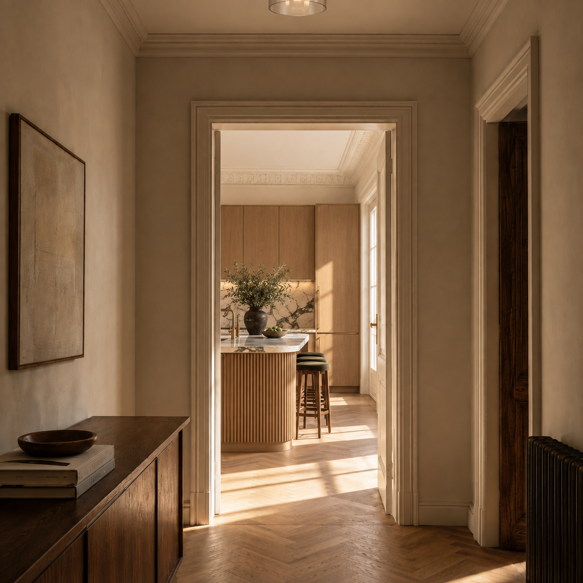 Glass Cylinder Flush Ceiling Light Imara