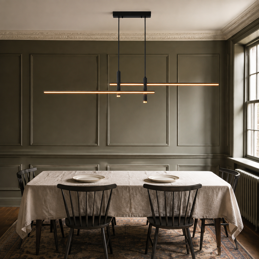 Linear LED Pendant Light Galira, Salle a manger
