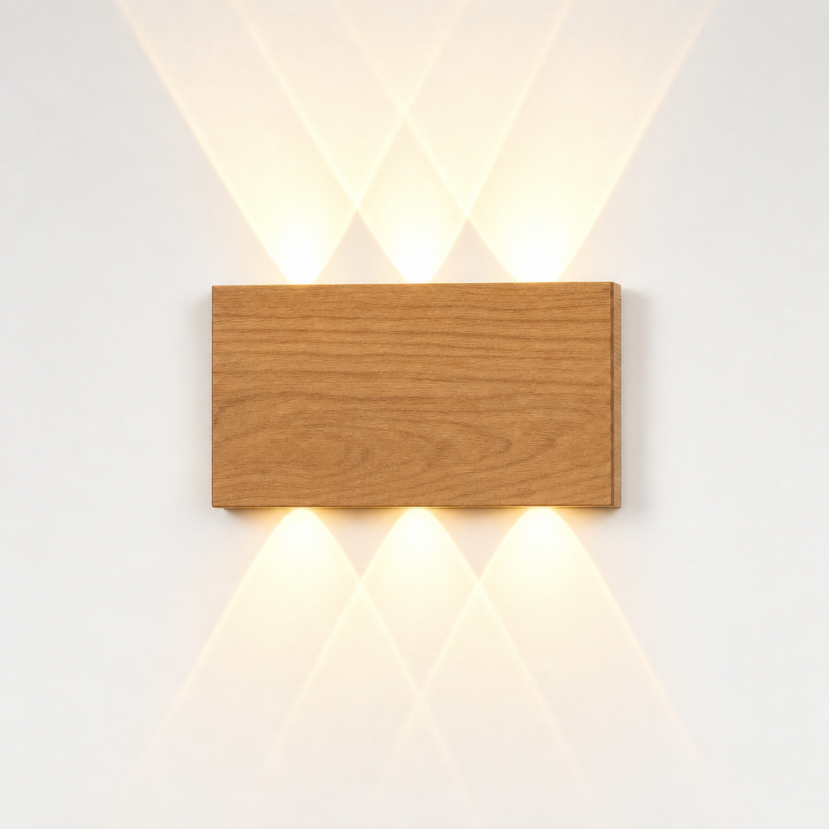 Rechargeable Cordless Wall Light Vessa Light Wood, Fond neutre