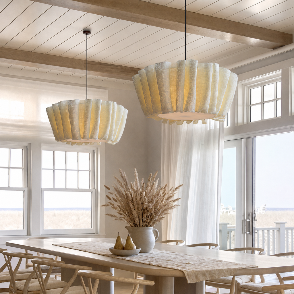 Handmade Fabric Pendant Light Belora, Salle a manger