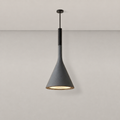 Nordic Funnel Pendant Light Elara Graphite, Fond neutre