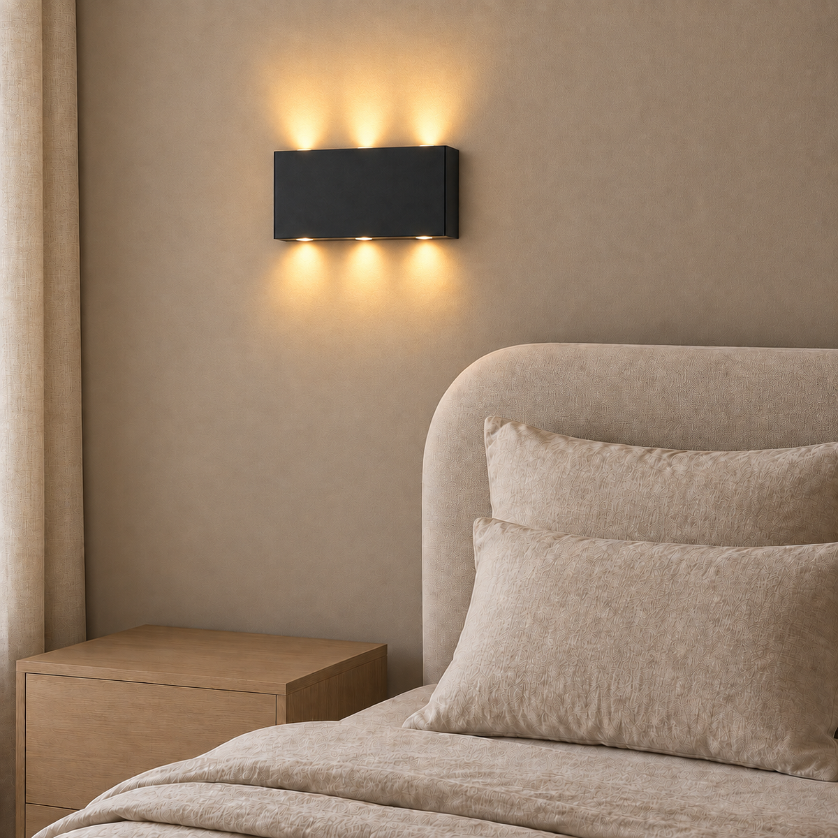 Rechargeable Cordless Wall Light Vessa, Chevet, black