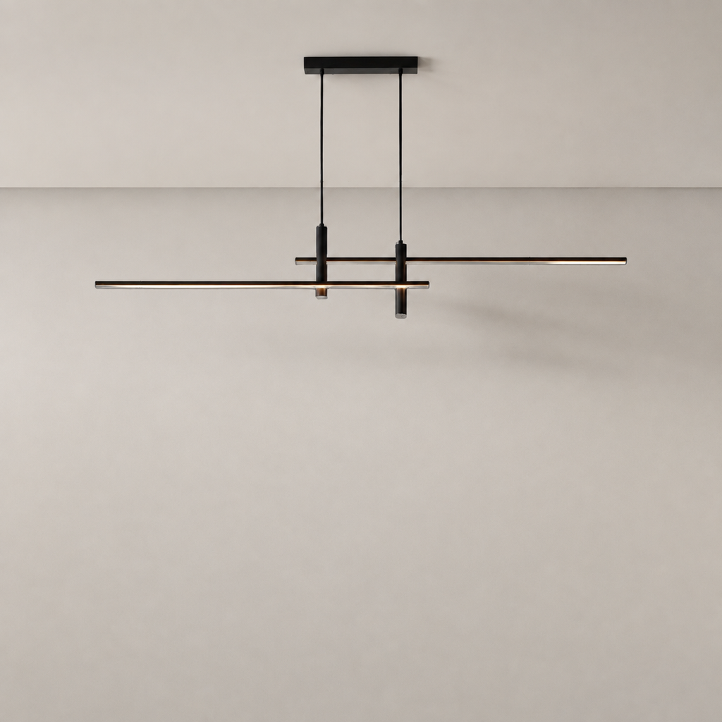 Linear LED Pendant Light Galira, Fond neutre