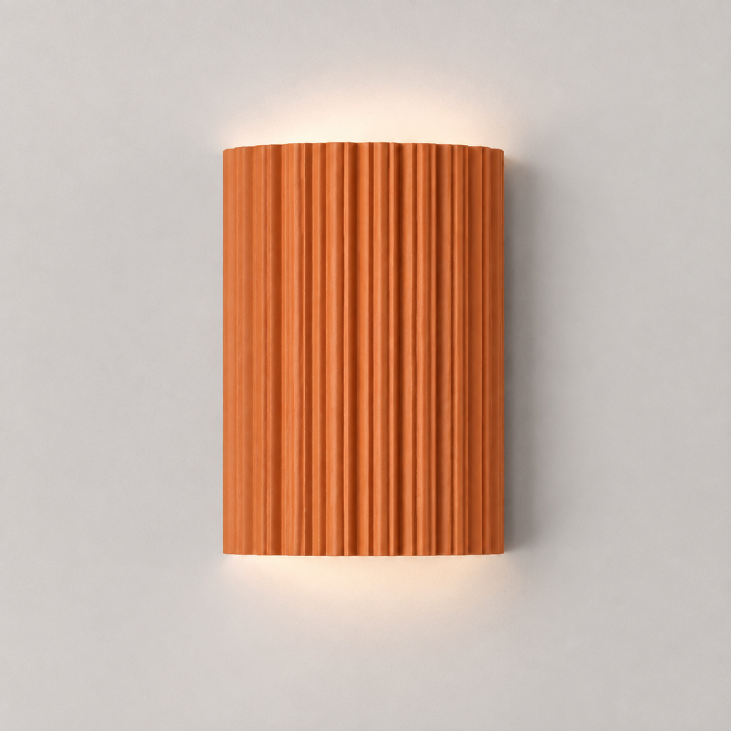 Modern Resin Wall Light Orange, Fond neutre