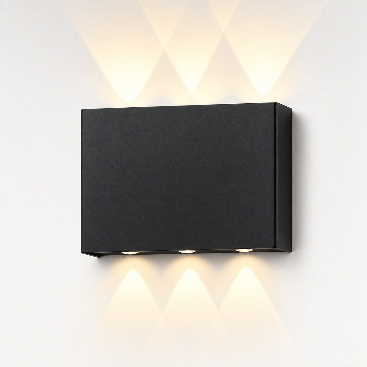 Rechargeable Cordless Wall Light Vessa Black, Fond neutre