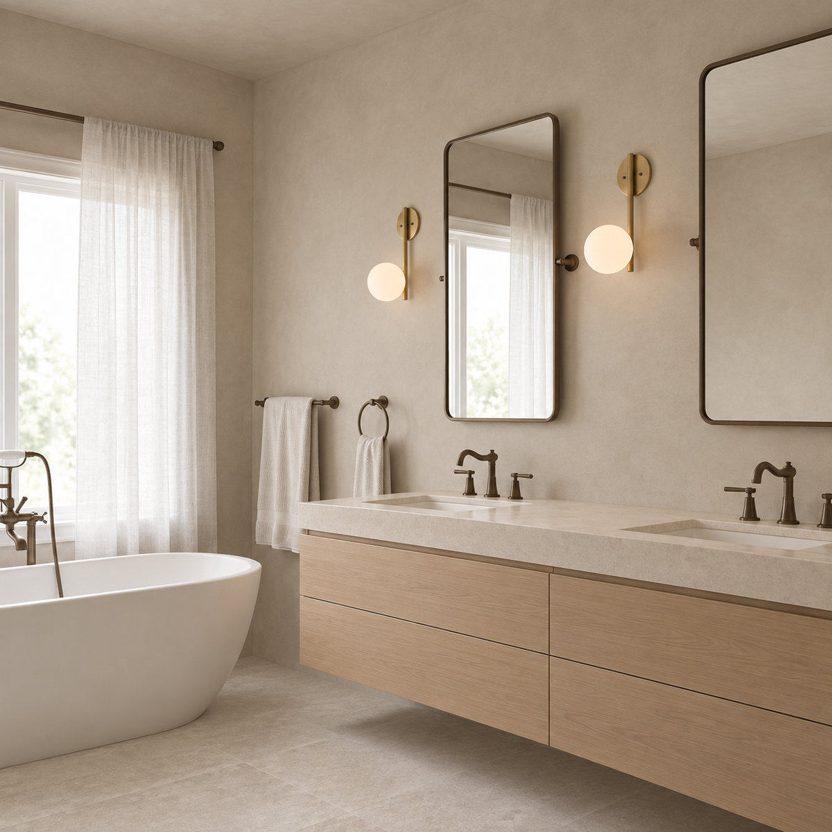 Frosted Globe Wall Light Halira, Salle de bain, paire
