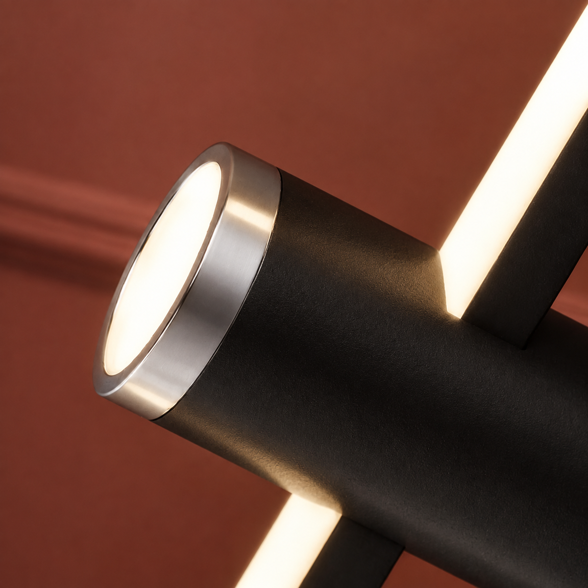 Linear LED Pendant Light Galira, Gros plan sur le spot