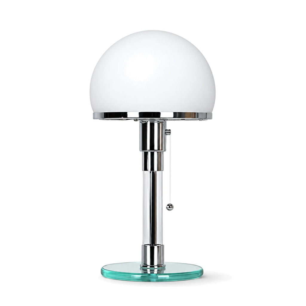 Bauhaus Glass Dome Table Lamp Viora, Milky White