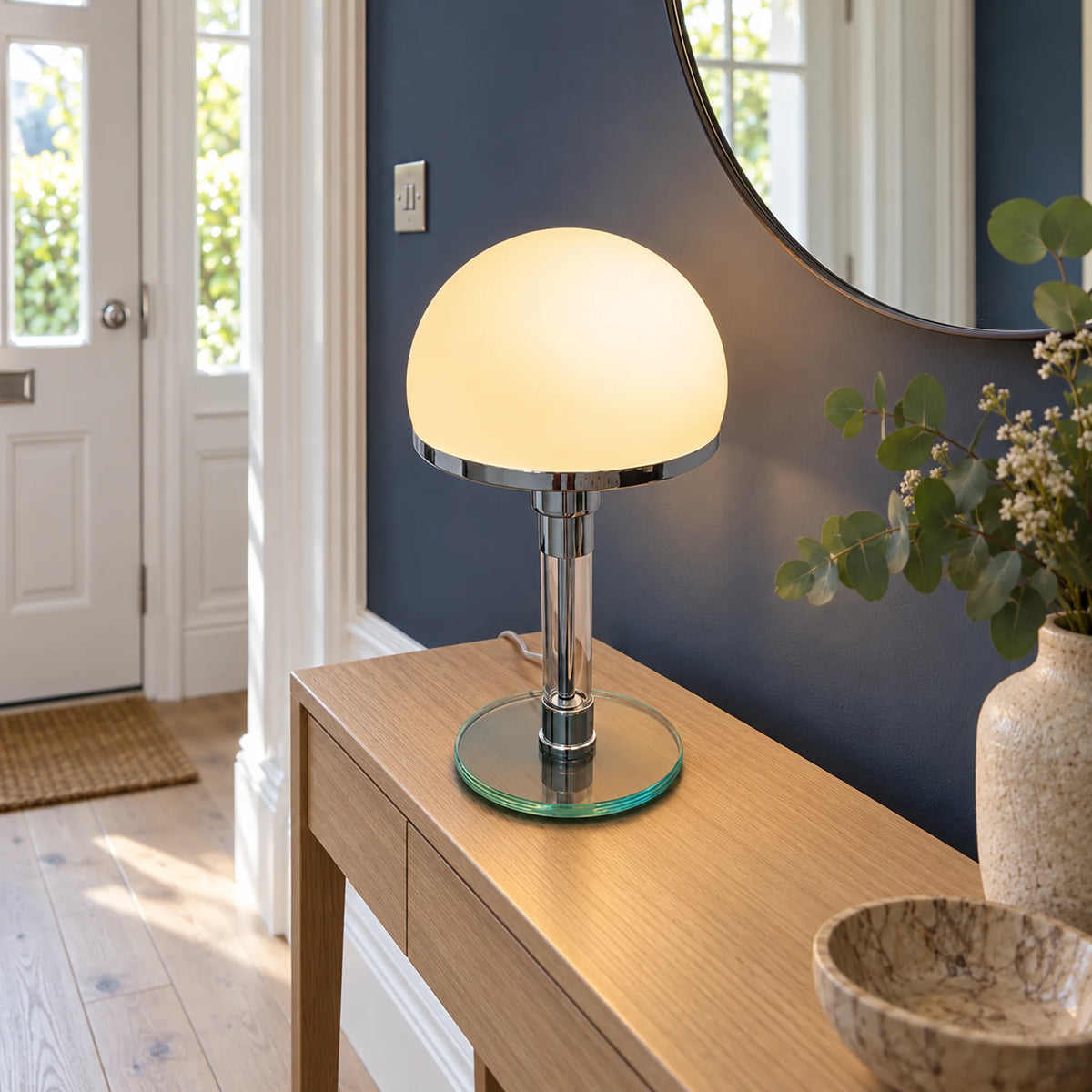 Bauhaus Glass Dome Table Lamp Viora